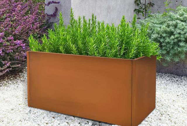 corten steel planter